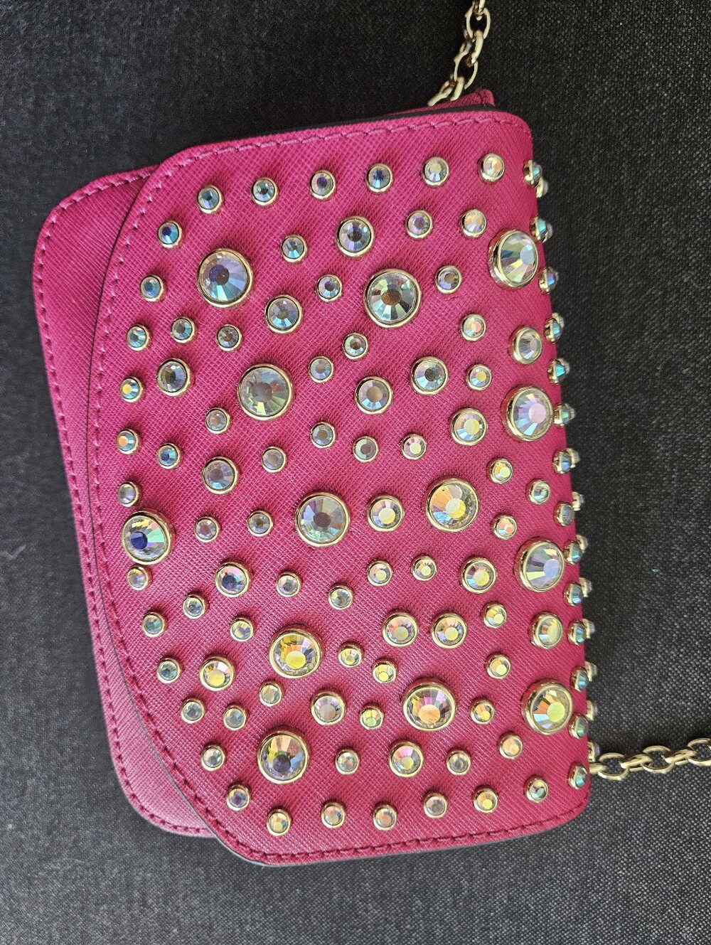 JUICY COUTURE leather mini purse on chain